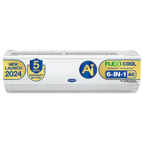 Carrier 2 Ton 5 Star AI Flexicool Inverter Split AC (Copper, Convertible 6-in-1 Cooling,Dual Filtration, Auto Cleanser, 2024 Model,ESTER NEO Exi, CAI24ES5R34F0 ,White)