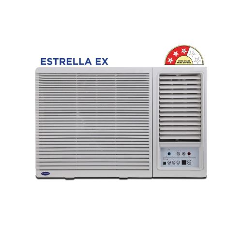 Carrier 1.5Ton 3 Star Window Fixed Speed AC( Copper, Dust Filter & Turbo Mode, 2024 Model, Estrella Ex,CAW18EC3R32F0,White)