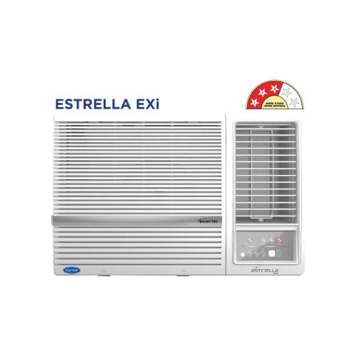 Carrier 1.5Ton 3 Star Window Inverter AC( Copper, Dust Filter & Turbo Mode, 2024 Model, Estrella Exi,CIW18EC3R34F0,White)